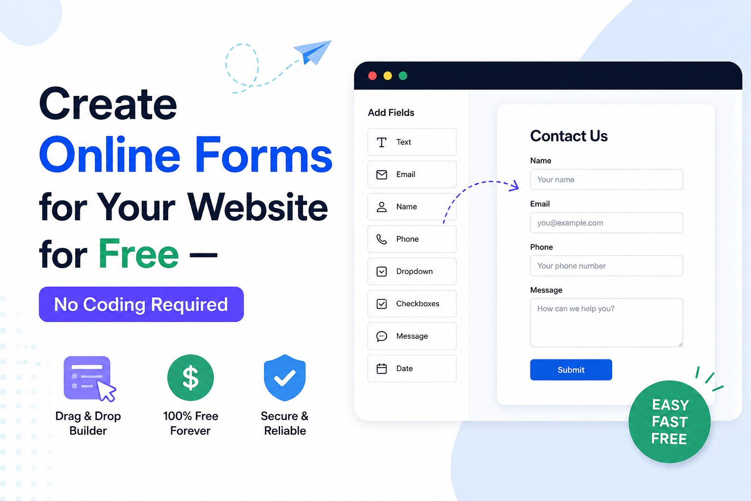 Create Online Forms for Website